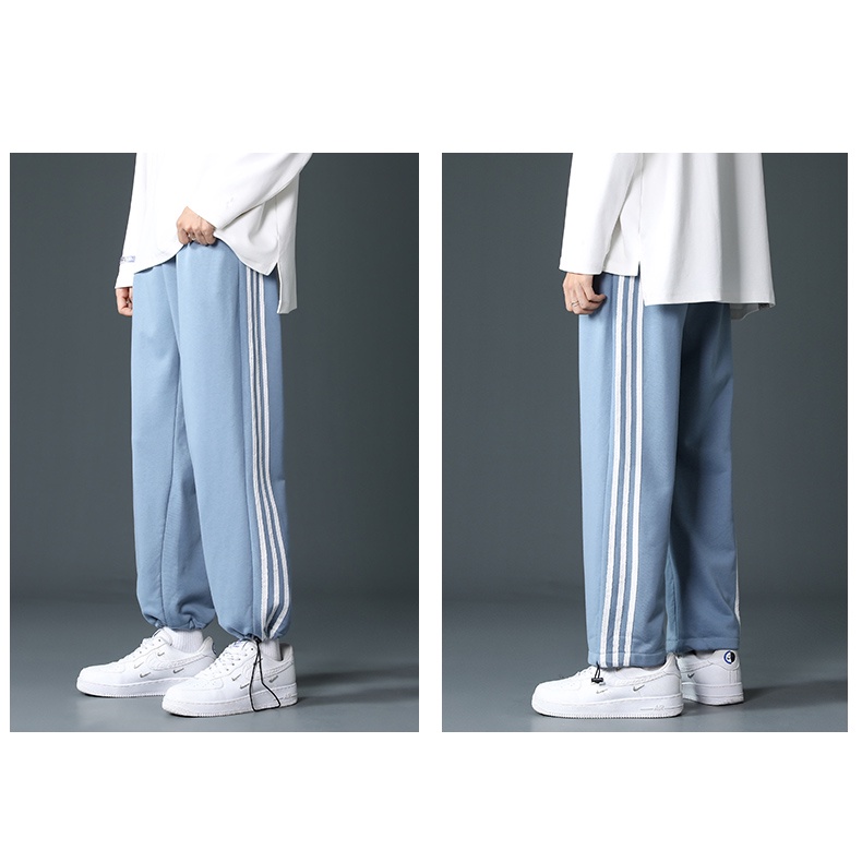 [Mẫu Mới] Quần Nam Nữ Unisex Mùa Hè Rút Gấu Ba kẻ Sọc Phong Cách Trẻ Trung Thời Trang Zenkonu QUAN NAM 1000103