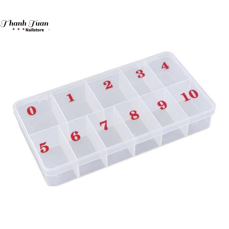 Hộp đựng móng giả, đá - Hộp đựng nail 11 ô ( phụ kiện làm nail )  - Phụ kiện đồ nail