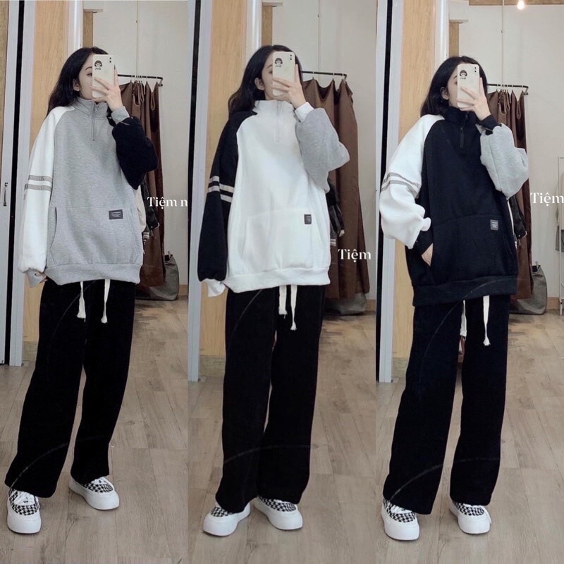 Set bộ nỉ quần caro các màu (ảnh thật)