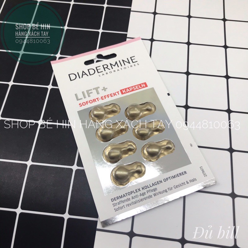 Serum Diadermine Đức, viên nang dưỡng da bổ sung collagen tươi làm trắng, chống lão dạng huyết thanh, hiệu quả tức thì
