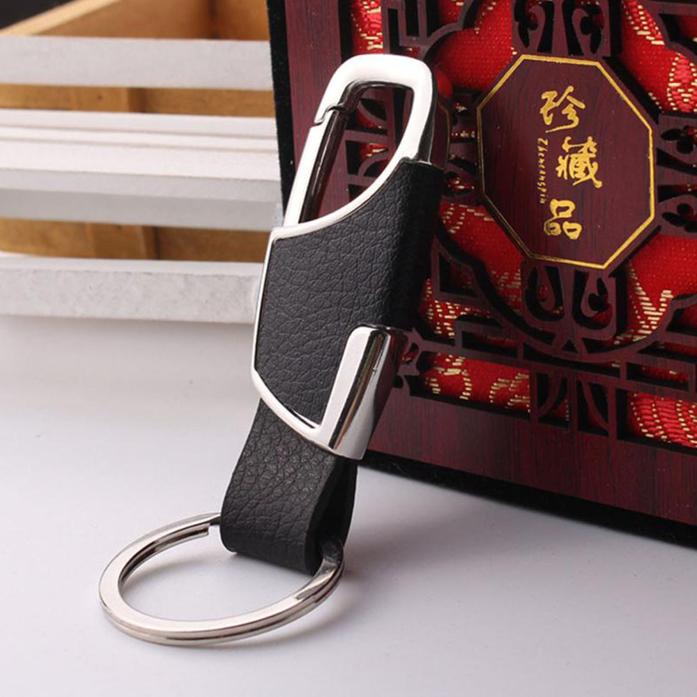 JENIFERDZ Gift Key Ring Leather Bag Pendant Car Keychain Metal Alloy Buckle Creative HOT Men's Fashion Keyfob/Multicolor