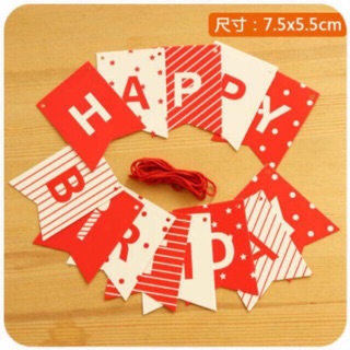 Cờ Happy birthday đuôi cá