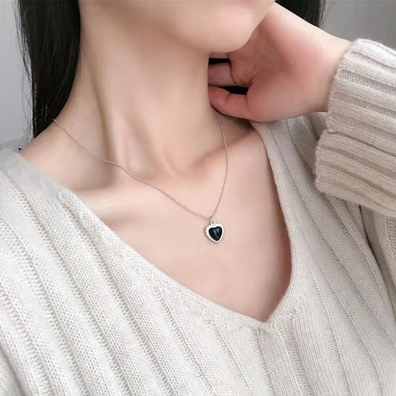 Vòng cổ hai lớp bằng thép không gỉ phong cách hip hop đơn giản dành cho nam