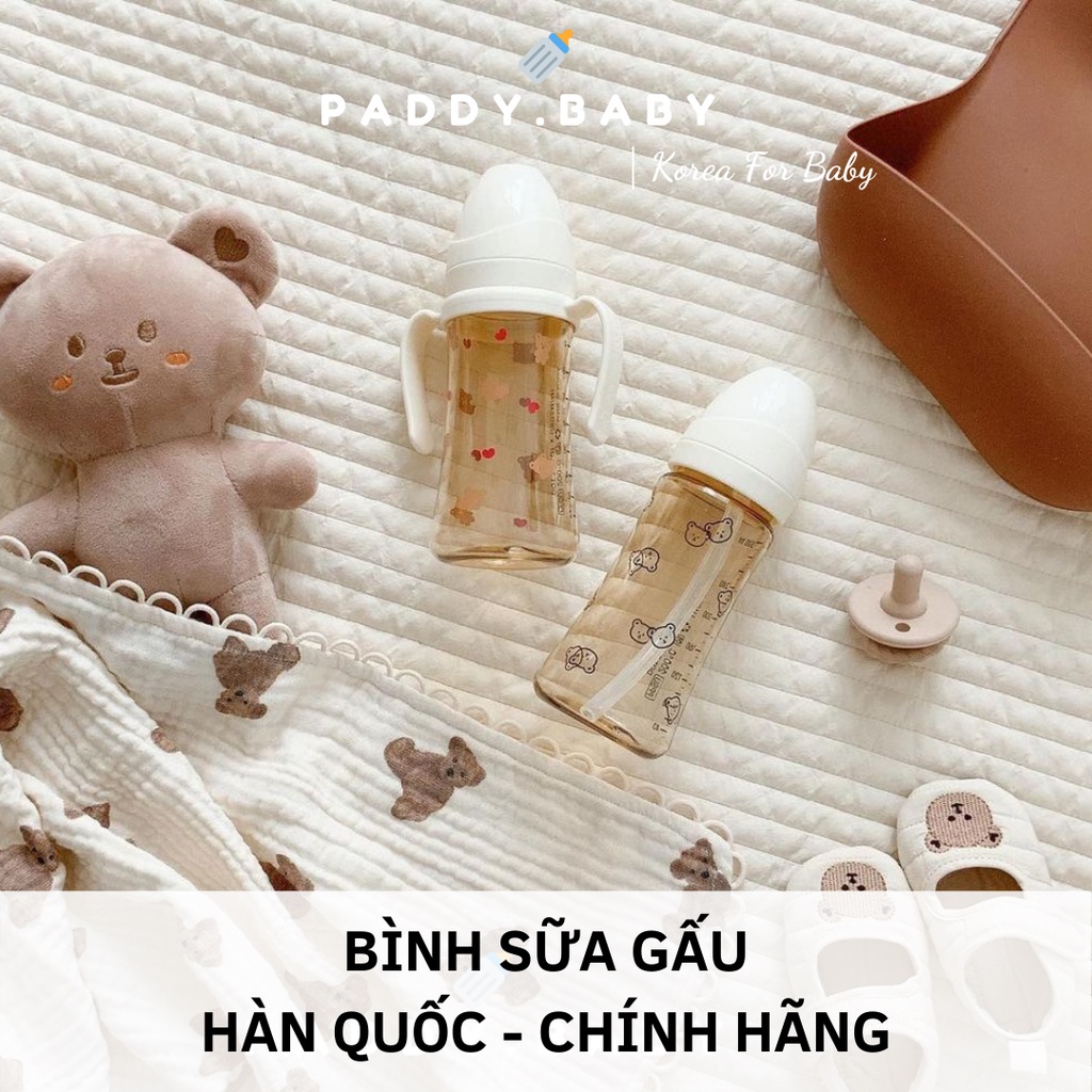 <Có sẵn> Bình sữa gấu 𝗛𝗮̀𝗻 𝗤𝘂ố𝗰 phiên bản giới hạn cho bé 200ml 300ml