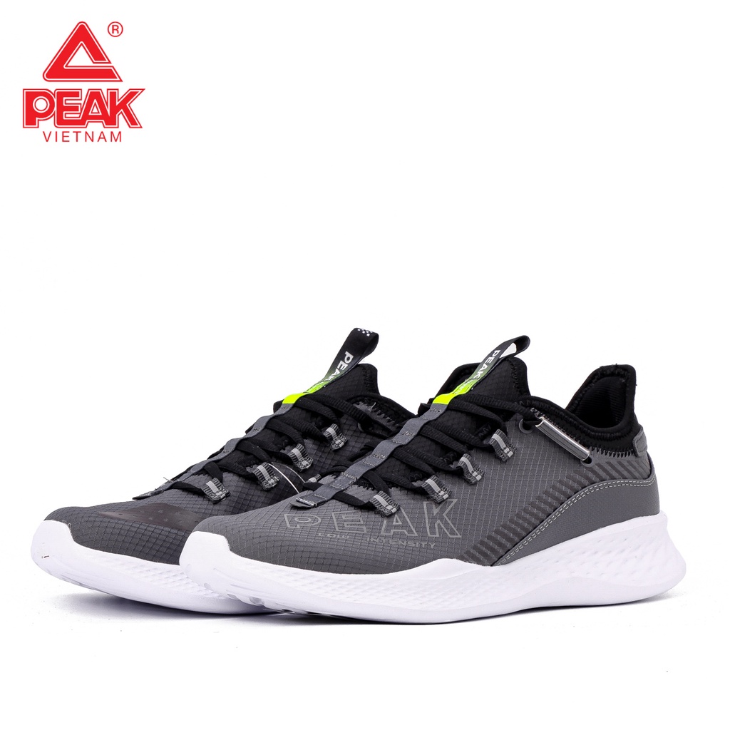 Giày chạy bộ Nam PEAK Running LISS E11437H Ghi