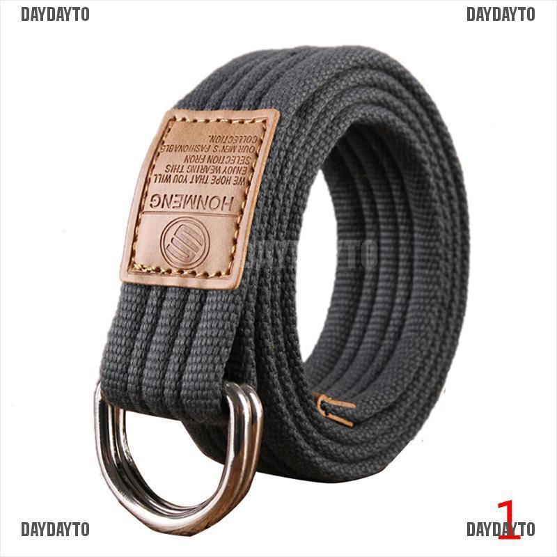 Thắt Lưng Vải Canvas Nylon Khóa Cài Đôi Kiểu Trẻ Trung