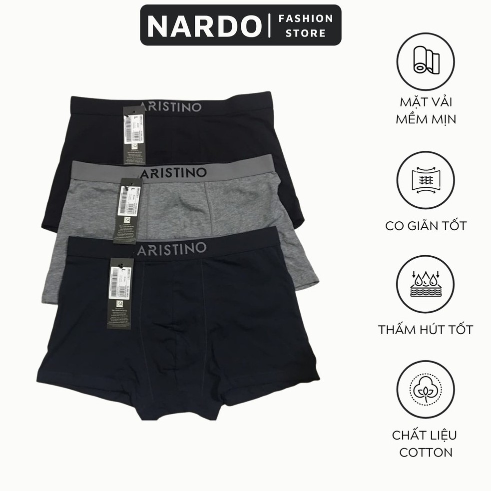 Quần lót nam sịp đùi boxer aristino chính hãng  chất liệu 100% cotton  ABX - 03707