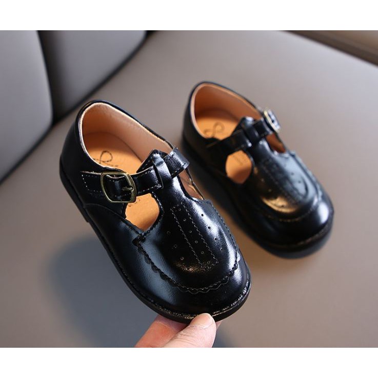 Giày da PU đế mềm phong cách Hàn Quốc dành cho bé gái 253