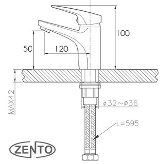 Cặp đôi sen tắm và vòi lavabo Zento CB016