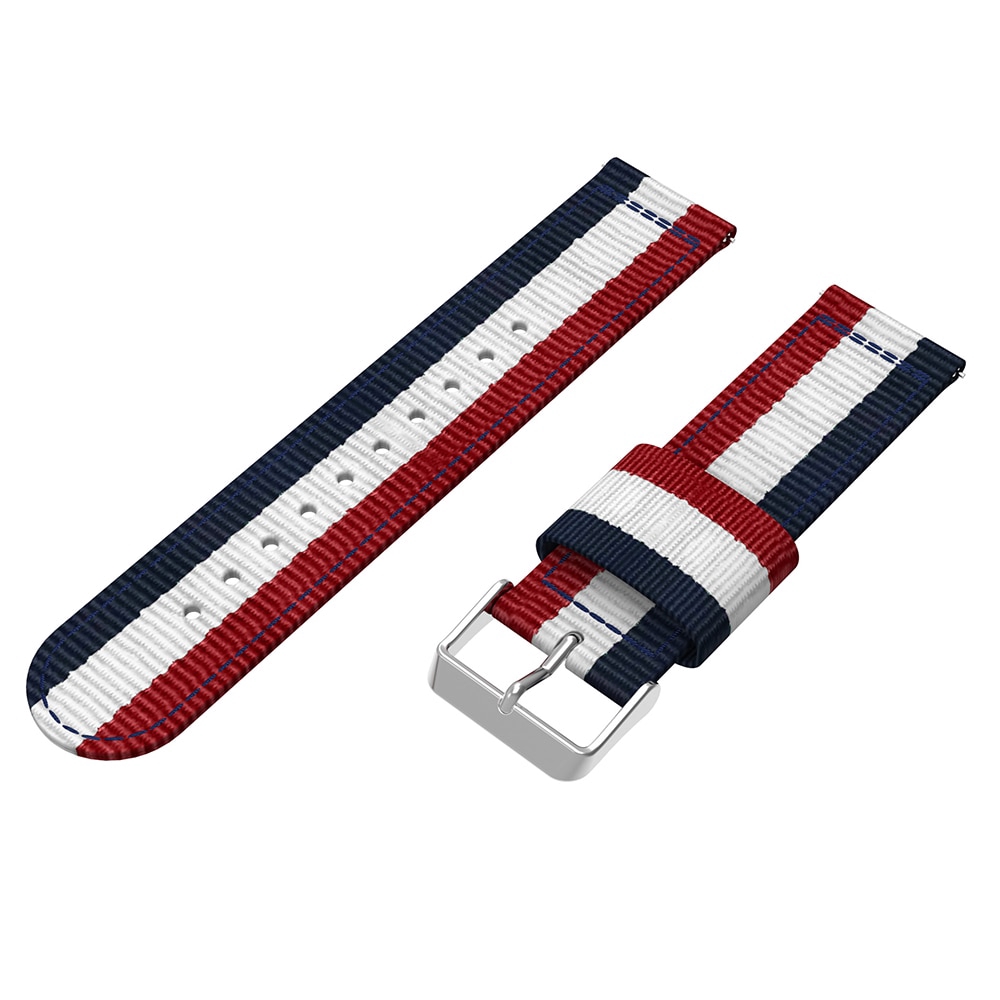 Dây đeo đồng hồ bằng nylon in họa tiết kẻ sọc cho Samsung galaxy Active 2 40mm 44mm Active 2 20mm