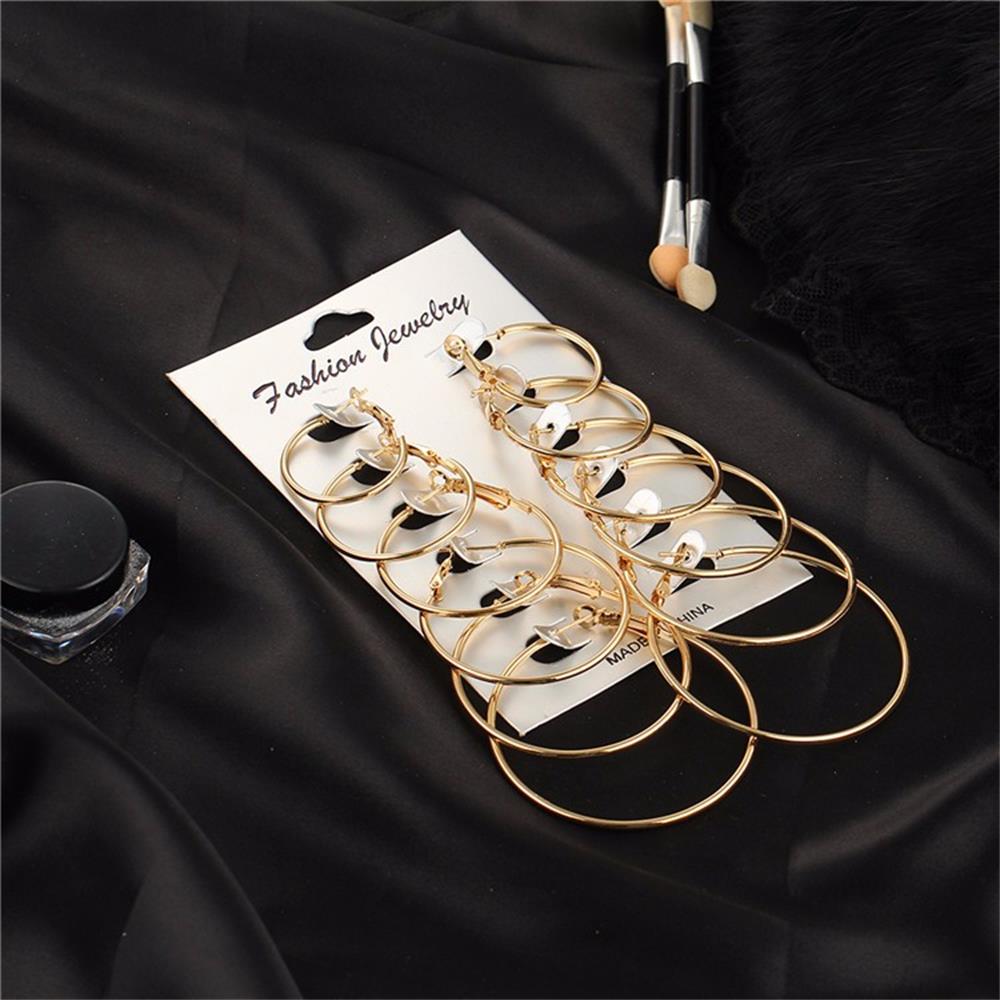 Okdeals 6 Cặp / Bộ|Set Khuyên Tai Thời Trang Cá Tính|Khuyên Xỏ Cơ Thể Unisex Nhiều Màu Sắc