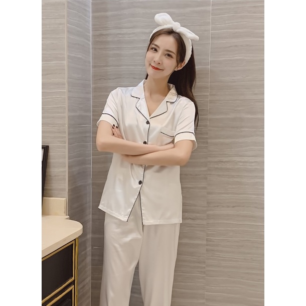 Bộ ngủ phi quần dài, tay dài cao cấp, trẻ trung, thoải mái, thoát mát (MS 09025) Anna Shop