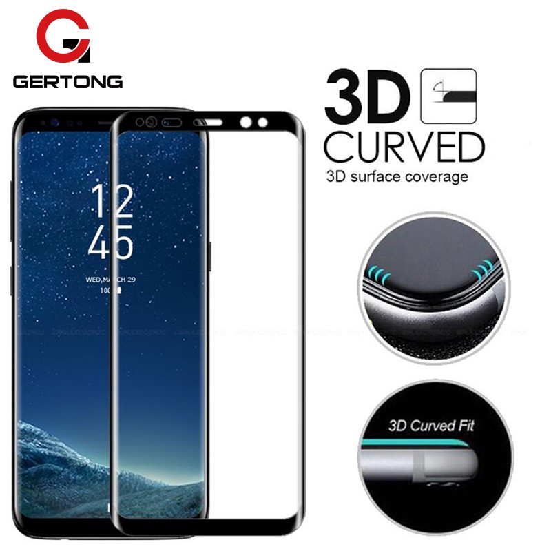 Kính cường lực toàn màn hình cạnh cong 3D cho Samsung Galaxy S8 S9 Plus Note 8 Note 9