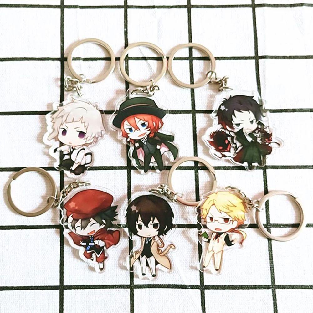 Móc Khóa Hình Chú Chó Trong Suốt Hai Mặt REBUY1 Bungo Stray Dogs