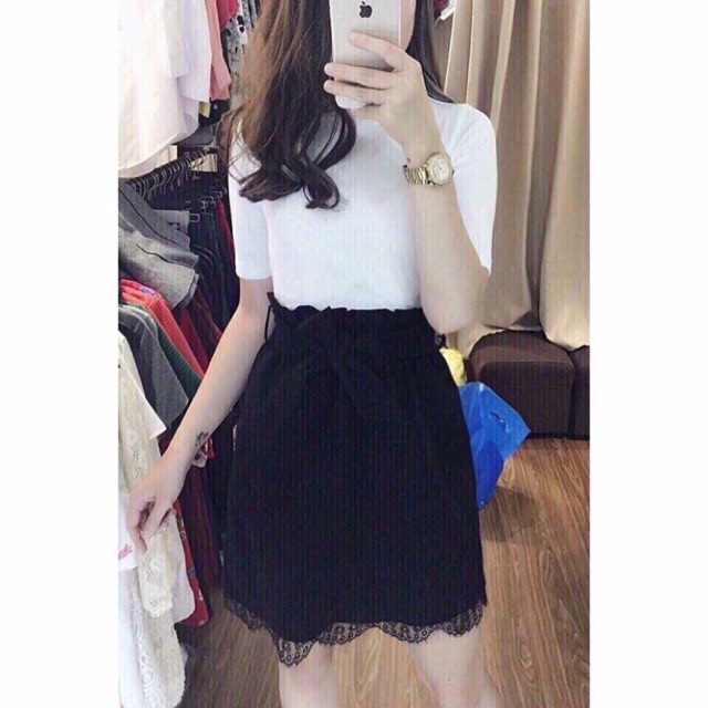 Chân váy thắt nơ