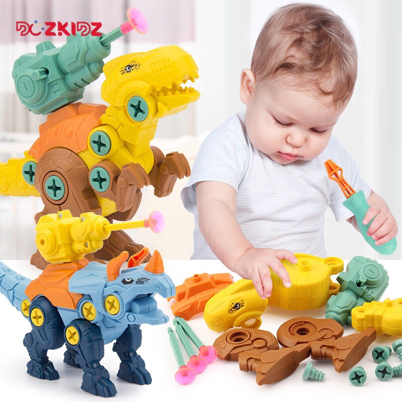 Đồ chơi lắp ráp các loại khủng long siêu thú đại chiến (Dài 20 cm) - DOZKIDZ