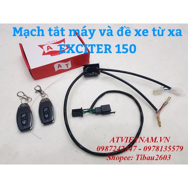 BỘ ĐIỀU KHIỂN TẮT MỞ MÁY VÀ ĐỀ XE TỪ XA tích hợp CHỐNG BẺ KHOÁ cho EX150