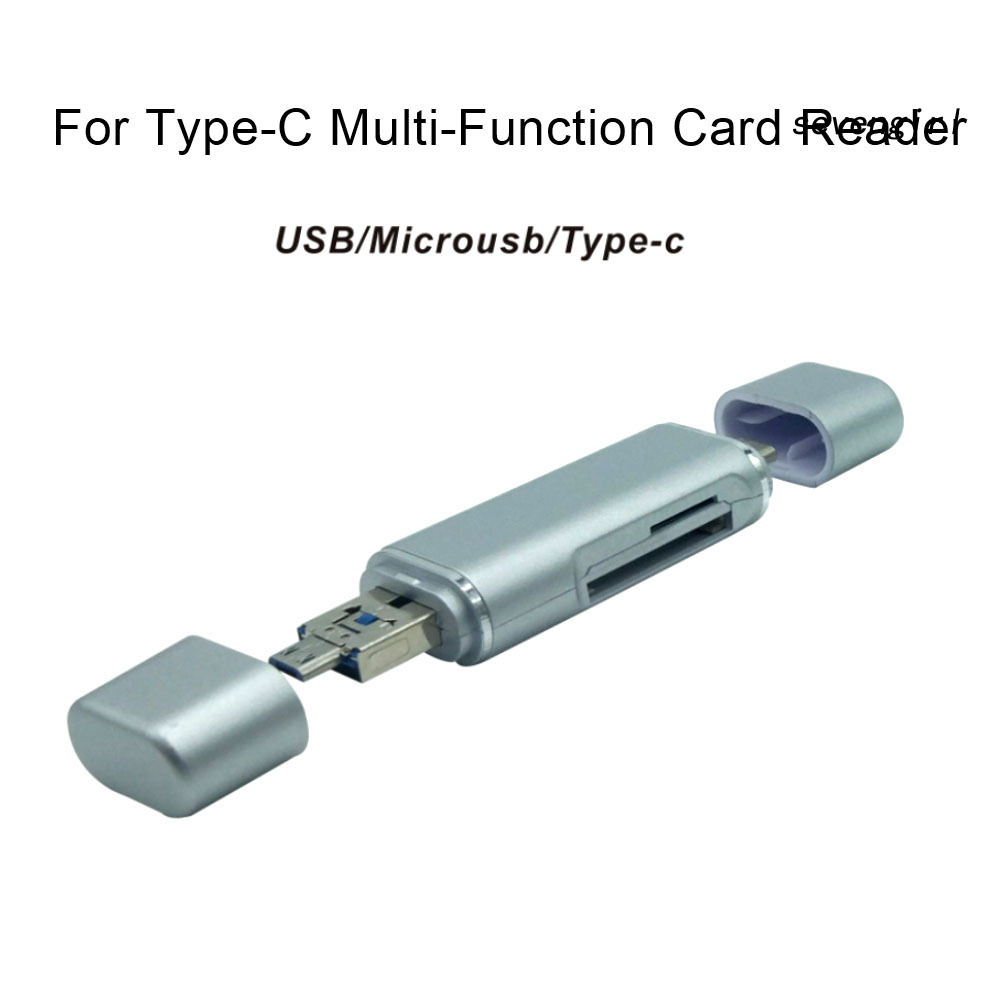 Đầu Đọc Thẻ Nhớ 5 Trong 1 Cổng Micro Usb 3.1 Type-C Tf Sd Cho Điện Thoại Android