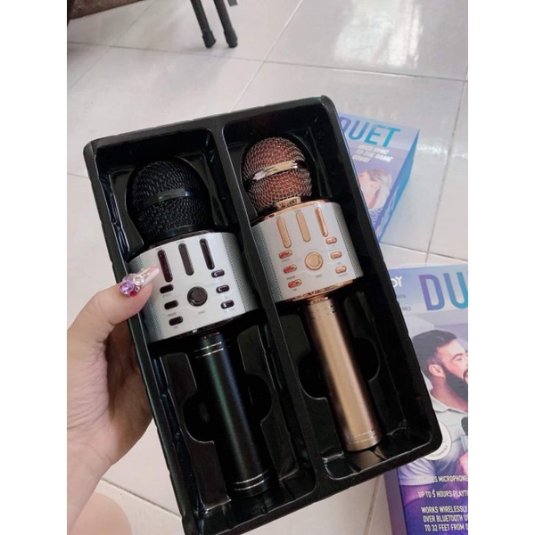 🎤🎤Mic hát karaoke bluetooth - Hãng DUET Hàng Auth mua tại Mỹ