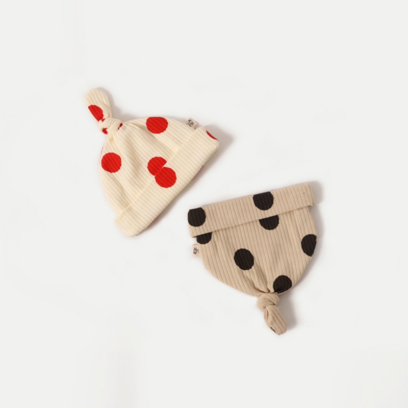 Mũ Chấm Bi Đáng Yêu Dành Cho Bé Sơ Sinh 0-3 Tháng Tuổi 36-38cm