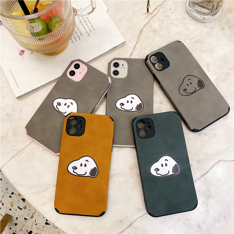 Cute Snoopy Leather Case for iPhone 11 Pro Max 6/6s 7/8 Plus