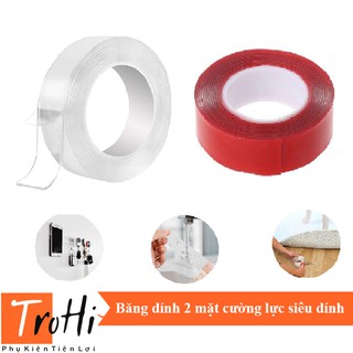 Băng dính 2 mặt cường lực siêu dính - Băng keo 2 mặt siêu dính dài 3m dùng để dán ổ điện dụng cụ nhà bếp
