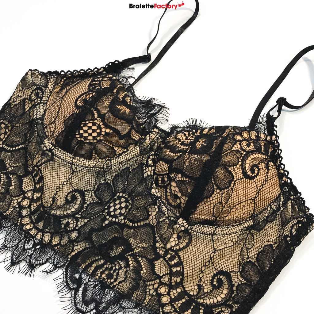 [Tặng mã 30k] Áo lót croptop BraletteFactory, áo lót ren mỏng sexy có gọng, mút lót, bralette hàng thiết kế  [ mẫu N09] | BigBuy360 - bigbuy360.vn