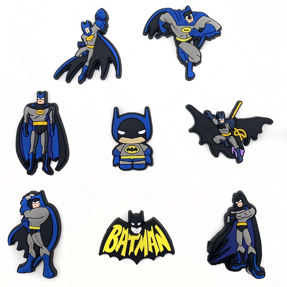 Batman Shoe Charms Crocs Thời trang Super hero Jibbitz pvc Dép xăng đan decorate accessories DIY Phụ kiện dép Với 1000 Mẫu Lựa Chọn Phụ kiện giày dép nam và trẻ em
