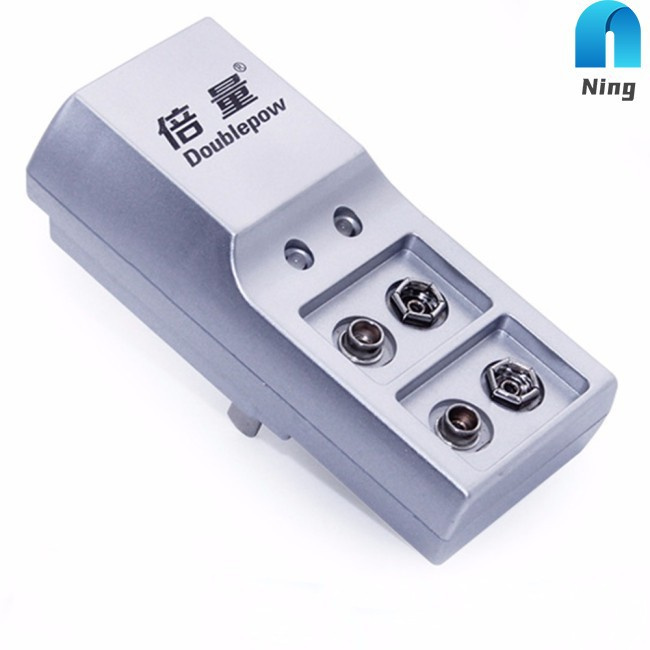 Ning Doublepow 2 Slots 9V Battery Charger Full Automatic Stop Charging Charger for Rechargeable Batteries