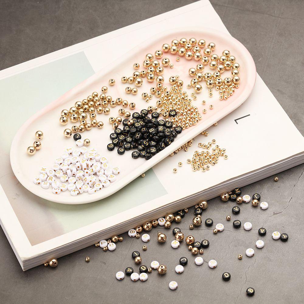 Set 1600 Hạt Xỏ Lỗ Hình Chữ Cái Dùng Để Làm Đồ Trang Sức Thủ Công