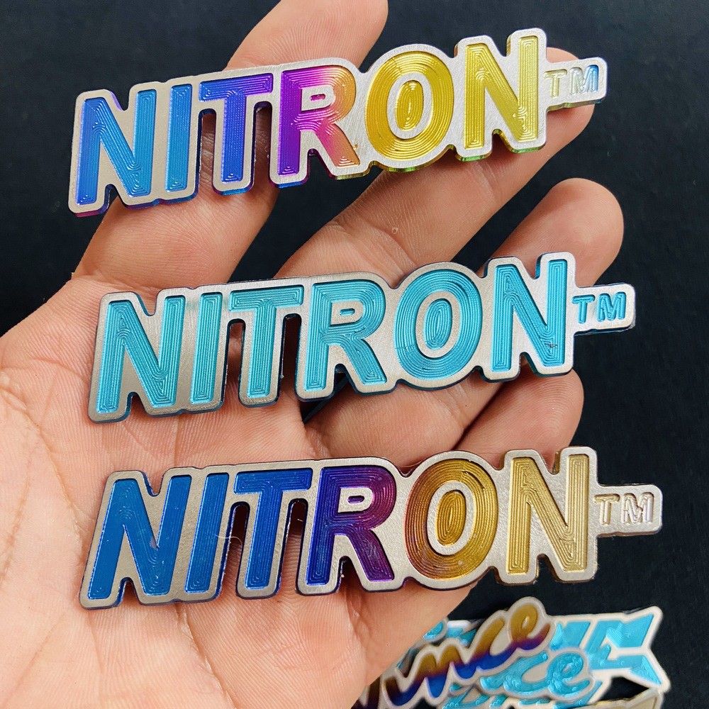 LOGO, TEM 3D NITRON TITAN GR5 PHIÊN BẢN ĐẶT BIỆT MÀU LỤC BẢO