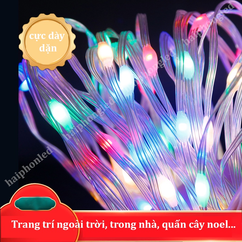 Dây đèn nháy 10M 20M 30Mét dùng năng lượng mặt trời siêu chống nước trang trí cây Tết Noel...