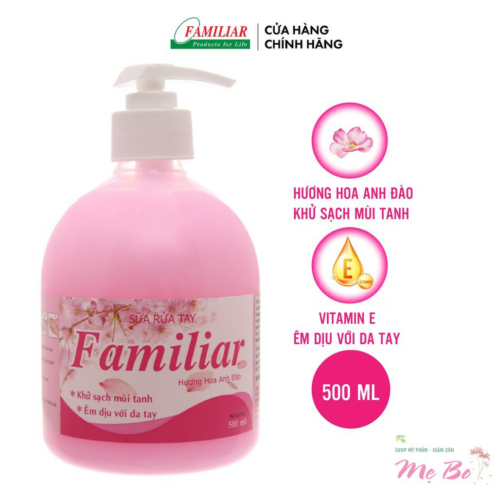 Nước Rửa Tay kháng khuẩn khử mùi Familiar 500ml