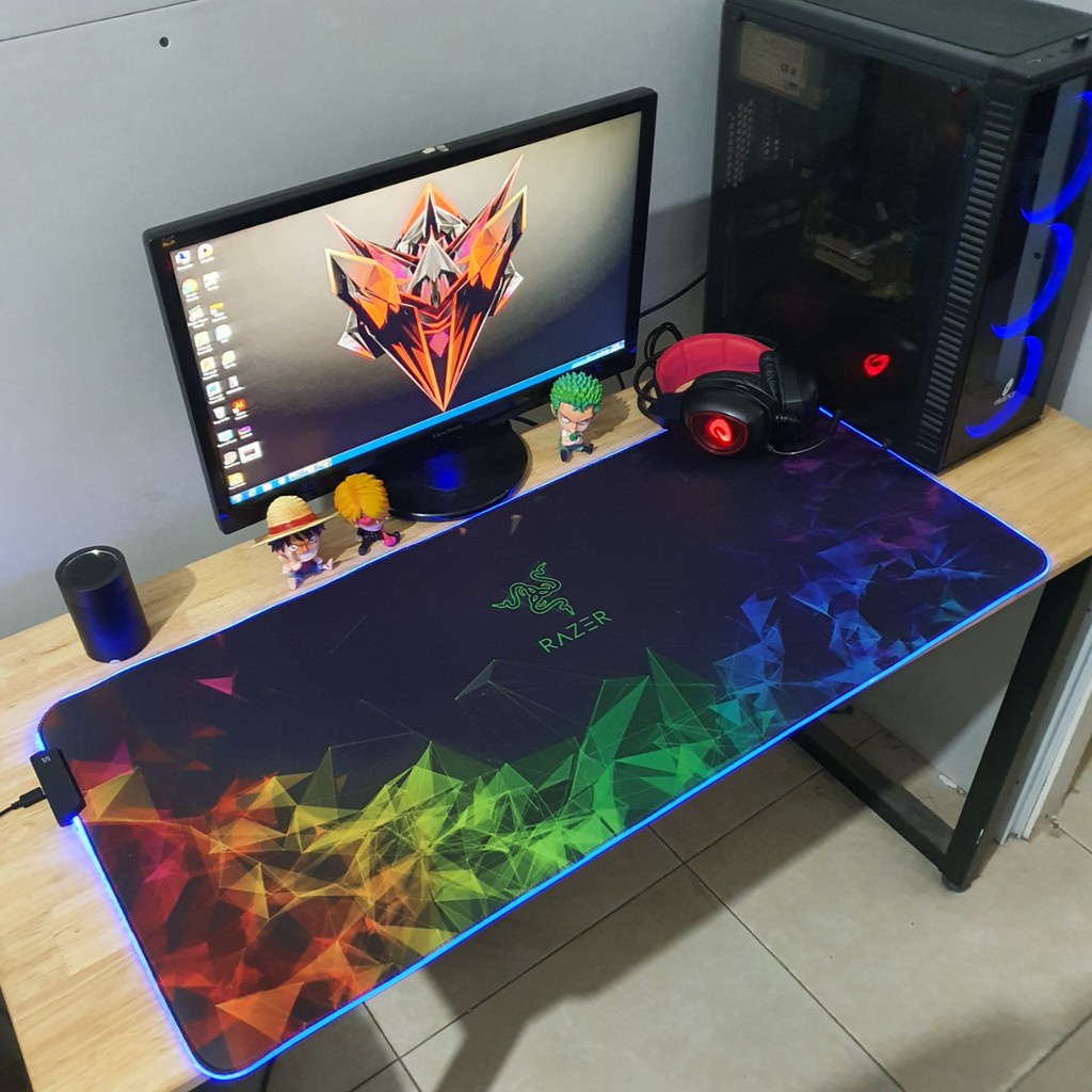 Lót chuột RGB Size 80x30cm, 90x40cm Dày 3mm Siêu bền hàng chính hãng 100% chất lượng