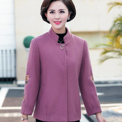 ( HÀNG SẴN) Áo Khoác Dạ Nữ Thêu Hoa Trung Niên Thanh Lịch AD51 - Hàng Quảng Châu Cao Cấp(Ảnh thật cuối hình)
