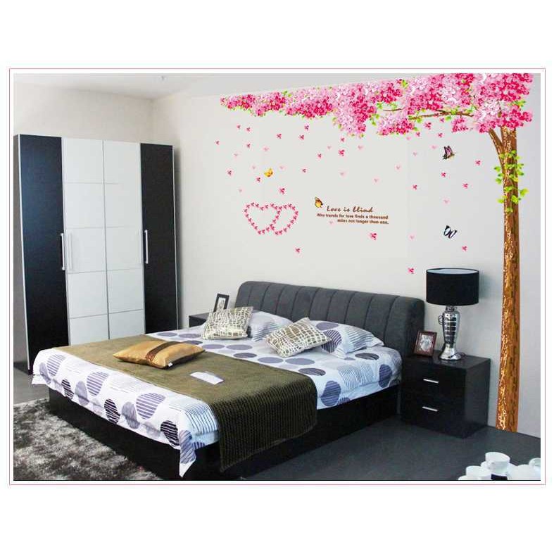 Decal dán tường Cây đào hạnh phúc - DCX001
