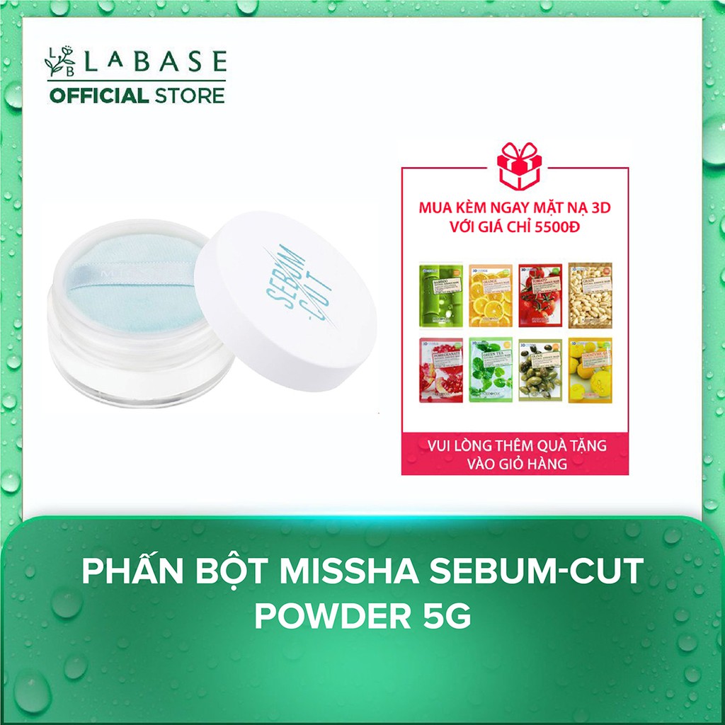 Phấn phủ dạng bột kiềm dầu Missha Sebum-Cut Powder 5g