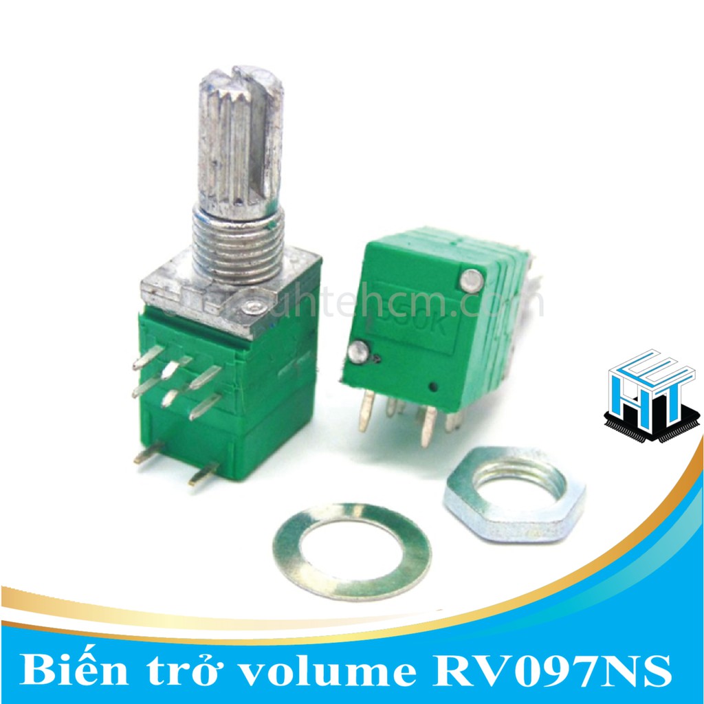 Biến trở volume 8 chân/ Chiết áp RV097NS đôi 8 chân có công tắc