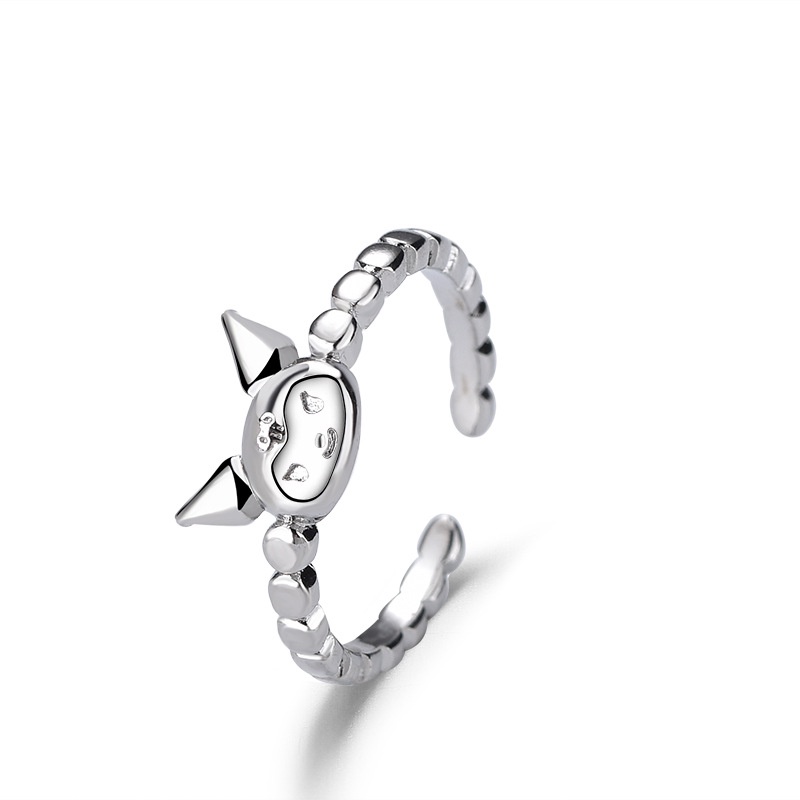 SANRIO Vòng cổ Mặt Nhẫn Hở Hình Kuromi My Melody Dễ Thương Có Thể Điều Chỉnh Thời Trang Cho Nữ