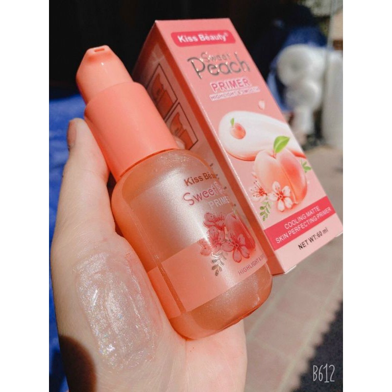 ( Chính hãng) Kem lót nhũ bóng mùi đào kiss beauty 60ml