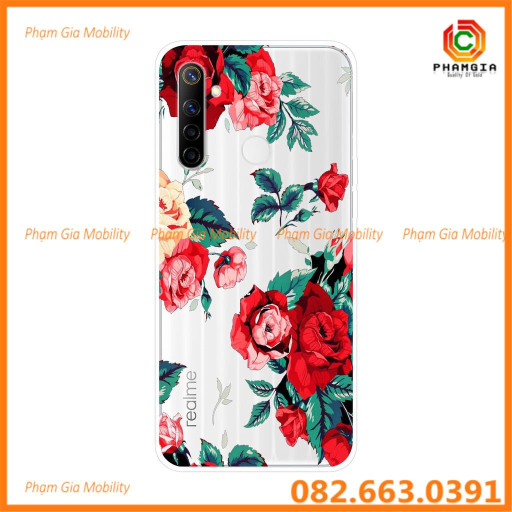 Ốp lưng tráng gương ép kính chống bể nhiều họa tiết đẹp cho Realme 6i Realme6i 6 i (viền silicon đen)