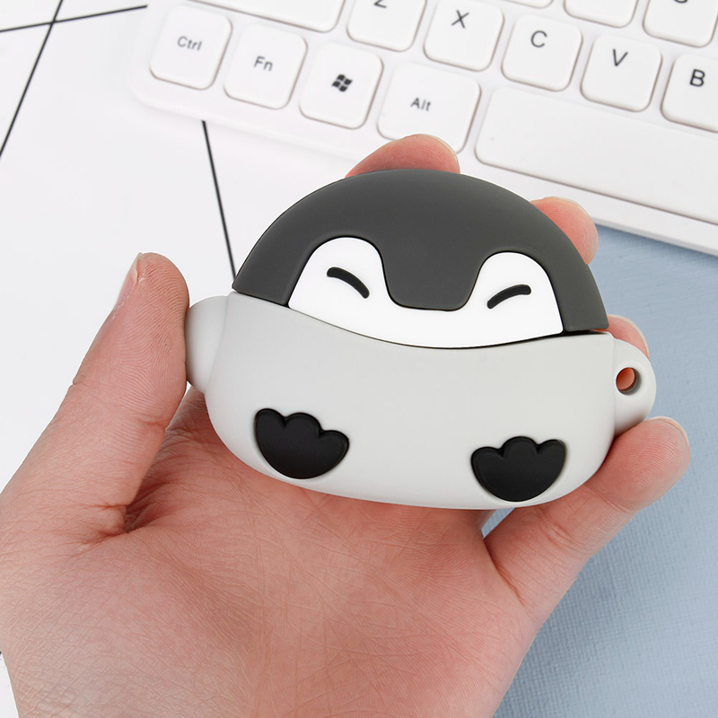 Vỏ Bảo Vệ Hộp Đựng Tai Nghe Airpods Pro3 Hình Chim Cánh Cụt Đáng Yêu
