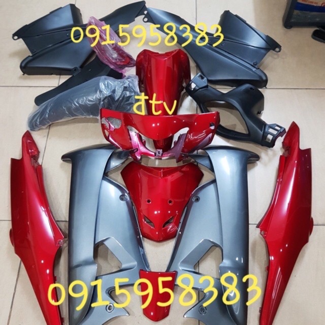 Vỏ nhựa Wave S100 Đỏ đun kèm tem