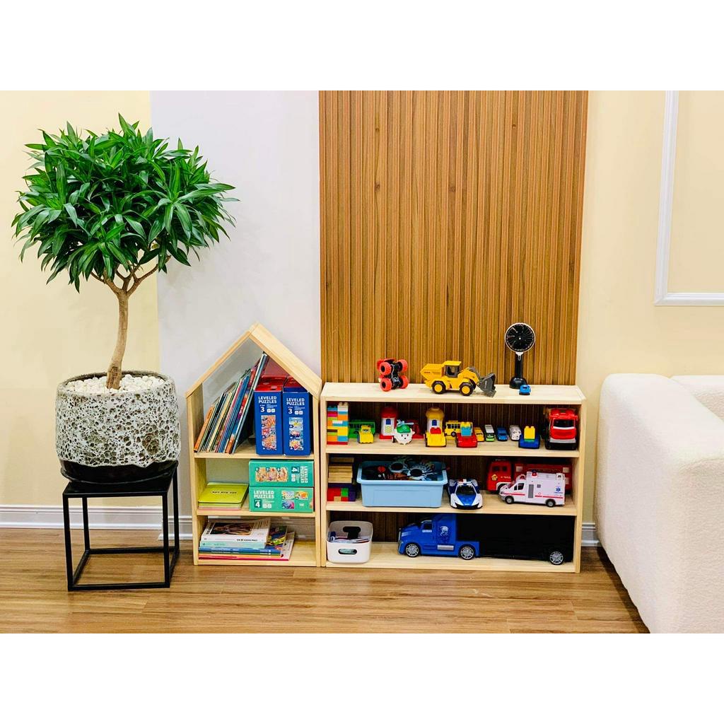 Combo Kệ Gỗ Montessori Đựng Đồ Chơi Sách Vở Đồ Dùng Trang Trí Nội Thất Phòng Trẻ Em