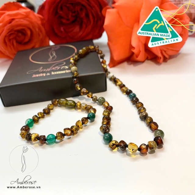 Bộ Vòng Amber Úc chính hãng size 35 cm