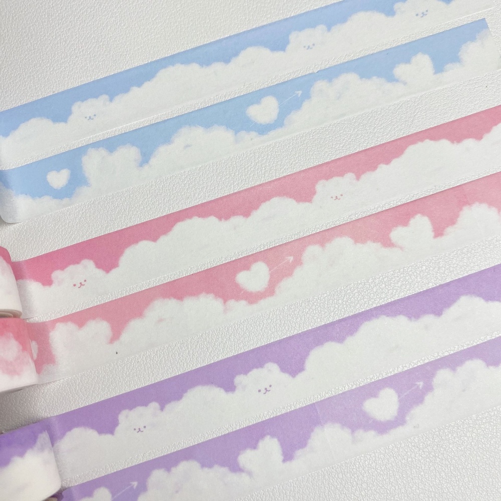 1 Cuộn Băng Keo Giấy Washi Họa Tiết Hoạt Hình Trang Trí Sổ Tay Phong Cách Ins