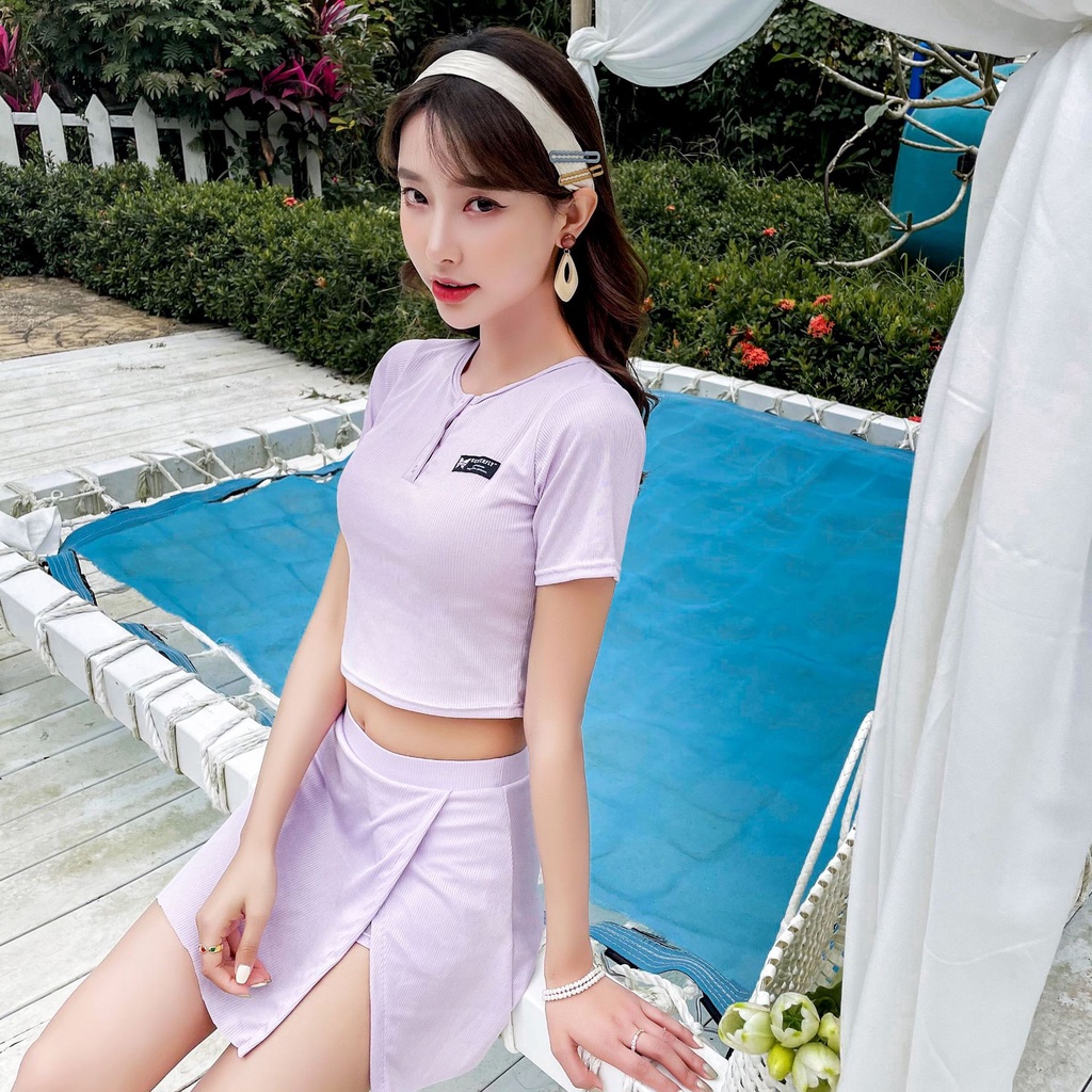 Bộ Đồ Bơi 2 Mảnh Tay Ngắn Phong Cách Thể Thao Cho Nữ | BigBuy360 - bigbuy360.vn