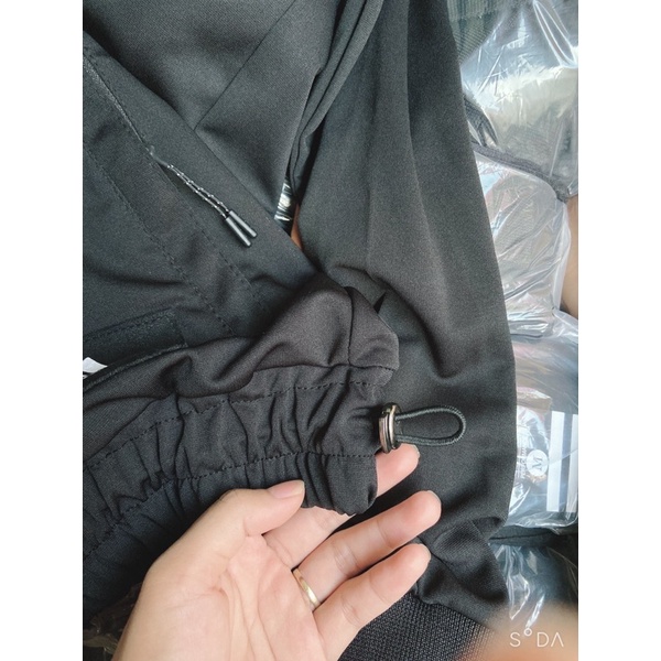 Áo khoác bomber logo AD bo gấu
