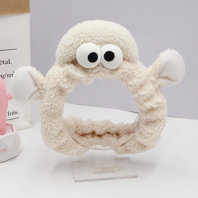 Băng Đô Cài Tóc Mềm Mại Hình Chú Cừu Hoạt Hình Dành Cho Nữ