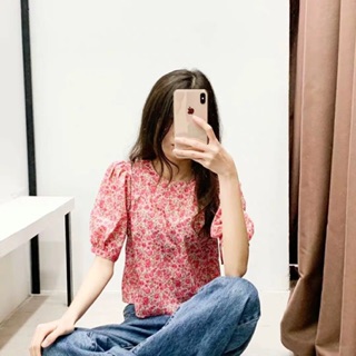 Áo sơ mi zara hoa hồng B-A-M STORE (có ảnh thật,hàng thiết kế,chất vải đẹp,đường may chuẩn xịn 🥰)